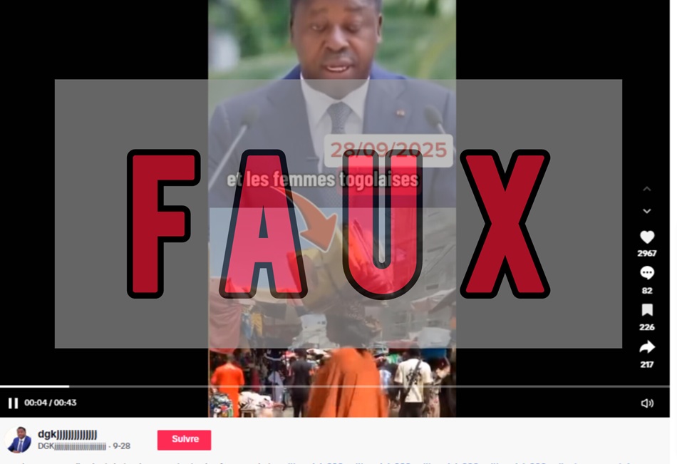 Aucune preuve d'un financement de 4 milliards de Faure Gnassingbé pour l'entrepreneuriat des femmes au Togo