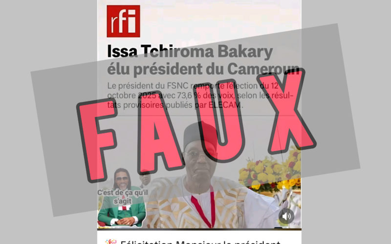 Faux : RFI n’a pas proclamé la victoire d’Issa Tchiroma Bakary