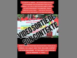 Faux, cette vidéo ne montre pas une manifestation de la diaspora togolaise en juillet 2025 au Sénégal 
