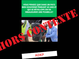 Faux Ceci n'est pas une inauguration de poubelle publique par des autorités togolaises 