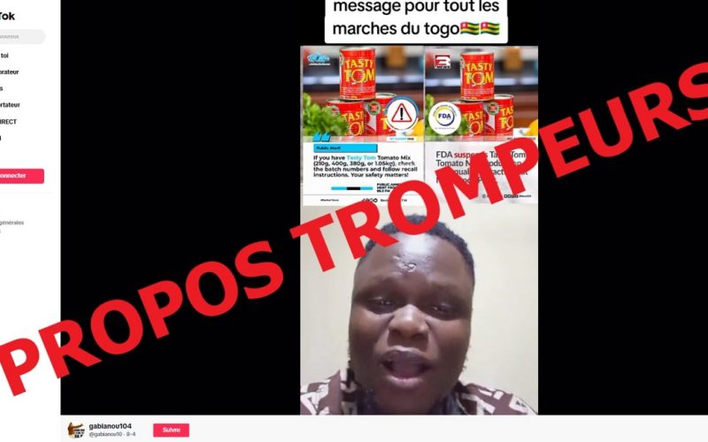 Aucune preuve que Tasty Tom Enriched Tomato Mix ait causé des décès et des cas de cancer au 18 août 2025