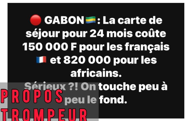 Gabon : Informations non avérées sur les coûts du titre de séjour 