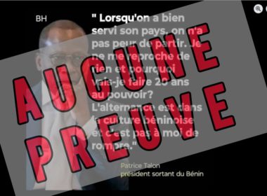 Une citation faussement attribuée à Patrice Talon