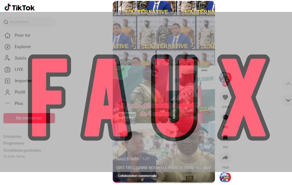 Faux, le Togo n’a pas rejoint l’AES
