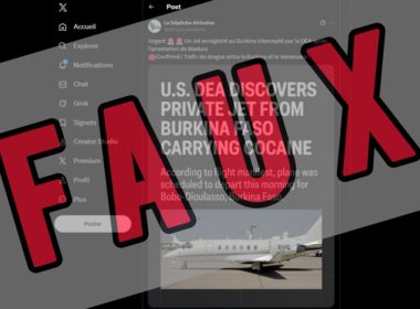 Aucune preuve qu’un jet burkinabè a été intercepté par la DEA après l’arrestation de Nicolás Maduro