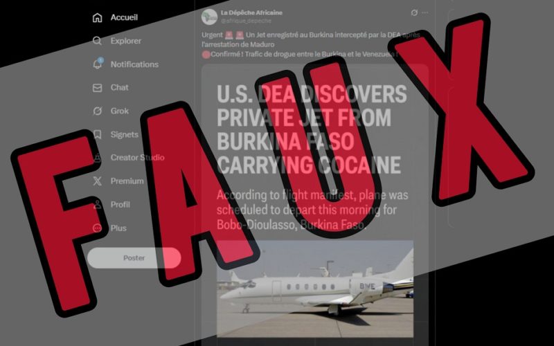 Aucune preuve qu’un jet burkinabè a été intercepté par la DEA après l’arrestation de Nicolás Maduro