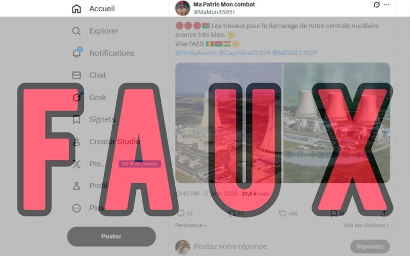 Non, ces deux images ne montrent pas le début de la construction de centrales nucléaires au Burkina Faso