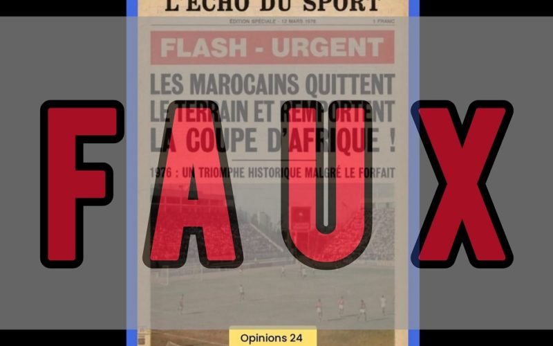 Fausse Une générée par IA le Maroc n’a pas remporté la CAN 1976 après un abandon