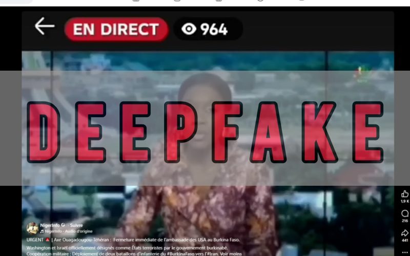 Faux ce prétendu journal télévisé burkinabè annonçant un soutien à l’Iran est un deepfake