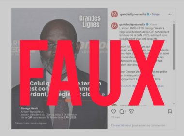 Une fausse citation de soutien à la CAF attribuée à l’ancien footballeur et ex-président libérien George Weah