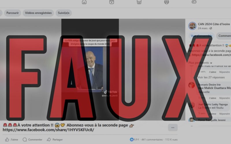 Faux, la FIFA n’impose pas aux binationaux de jouer pour leur pays d’origine