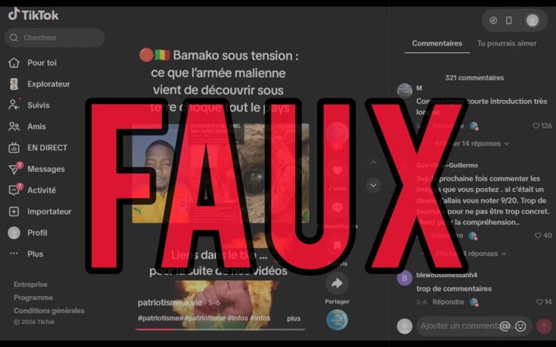 Cette image ne montre pas un tunnel souterrain découvert par les FAMA après une attaque terroriste