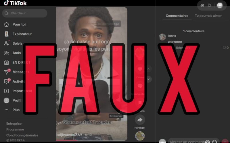 Non, cette vidéo ne montre pas une vente et l’exploitation d’enfants au Togo