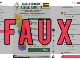 Ce visuel présentant les résultats officiels du BAC II 2026 au Togo est trompeur 