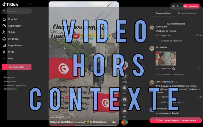 FAUX cette vidéo virale ne montre pas des arrestations de migrants en Tunisie