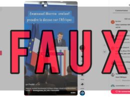 Faux, Emmanuel Macron n’a pas déclaré vouloir décider du destin de l’Afrique.