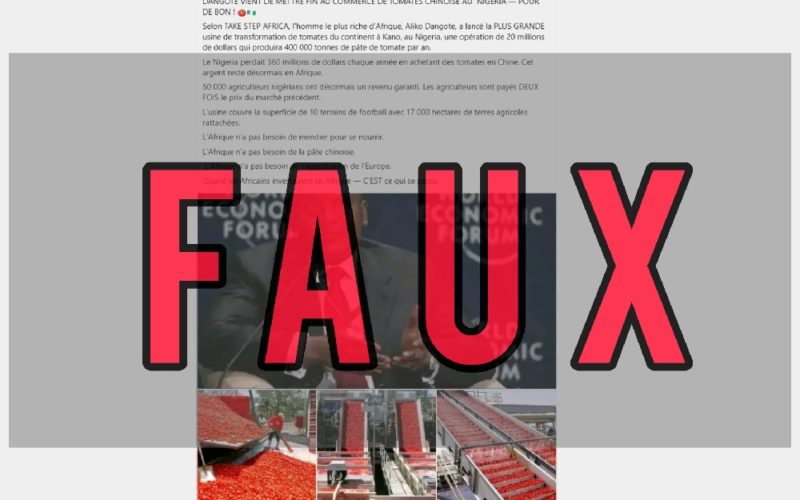Non, Aliko Dangote n'a pas mis fin aux importations de pâte de tomate chinoise au Nigeria