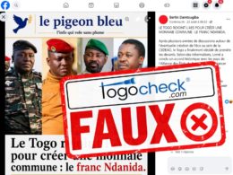 Faux le Togo n’a pas rejoint l’AES pour créer une monnaie appelée « franc Ndanida »