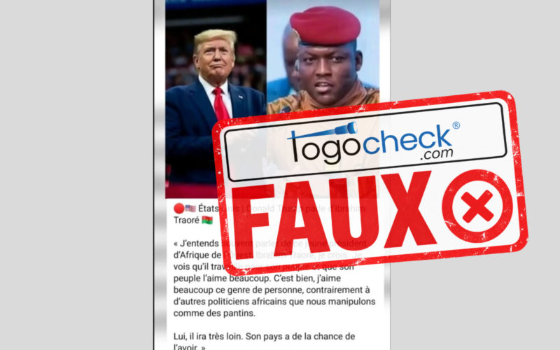 Cette déclaration supposée de Donald Trump Ibrahim Traoré est fausse
